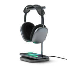 Satechi Headphone Stand 2in1 - podstawka do AirPods Max oraz ładowarka bezprzewodowa (space gray)