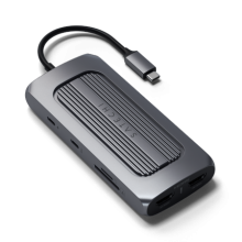 Satechi Multiport Adapter - adapter do urządzeń mobilnych USB-C (2x USB-C, 2x USB-A, 2x 4K HDMI, czytnik kart micro/SD, Ethernet