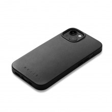 Mujjo Full Leather Case - etui skórzane do iPhone 14  kompatybilne z MagSafe (black)