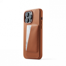 Mujjo Full Leather Wallet Case - etui skórzane do iPhone 14 Pro Max (tan)