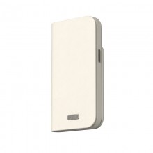 Moshi Overture MagSafe - Skórzane etui 3w1 z klapką iPhone 15 Plus (Eggnog White)