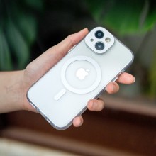 Moshi iGlaze MagSafe - Etui iPhone 15 Pro Max (Luna Silver)