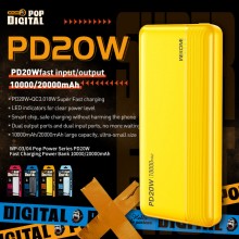 WEKOME WP-04 Pop Digital Series - Power bank 20000 mAh Fast Charging USB-C PD 20W + USB-A QC3.0 18W (Biały)