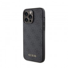 Guess 4G Metal Gold Logo - Etui iPhone 15 Pro Max (szary)