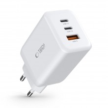 TECH-PROTECT C65W 3-PORT NETWORK CHARGER PD65W/QC3.0 WHITE