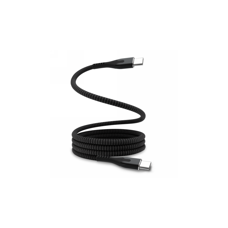 Statik MagStack Pro - kabel USB-C - USB-C 1m, w nylonowym oplocie, zwijany magnetycznie (black)