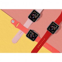 PURO ICON - Elastyczny pasek sportowy do Apple Watch 42 / 44 mm (S/M & M/L) (granatowy)