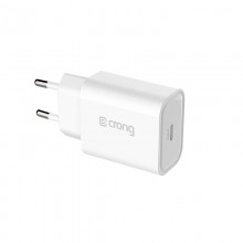 Crong USB-C Travel Charger – Ładowarka sieciowa USB-C Power Delivery 20W (biały)
