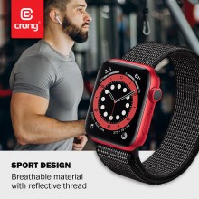 Crong Reflex - Pasek sportowy do Apple Watch 38/40 mm (czarny)