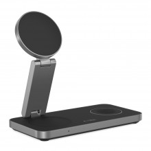 Tech-Protect Qi15W-A47 3In1 Magnetic Magsafe Wireless Charger Black