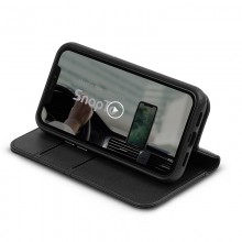 Moshi Overture - Etui 3w1 iPhone 12 Pro Max z kieszeniami na karty + stand up (system SnapTo) (Jet Black)