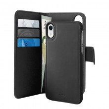 PURO Wallet Detachable - Etui 2w1 iPhone XR (czarny)