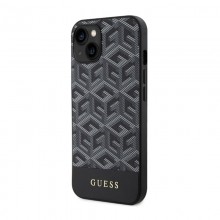 Guess GCube Stripes MagSafe - Etui iPhone 14 Plus (Czarny)