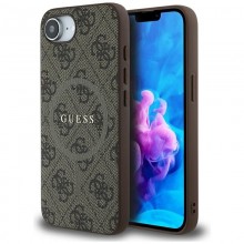 Guess 4G Ring Classic Logo MagSafe - Etui do iPhone 16e (brązowy)
