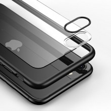 Crong Clear Cover - Etui iPhone SE 2020 / 8 / 7 (czarny)