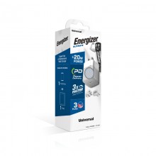 Energizer Ultimate - Ładowarka sieciowa podróżna Multiplug EU / UK / US GaN USB-C 20W PD (Srebrny)