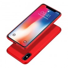Crong Smooth Skin - Etui iPhone Xs / X (czerwony)