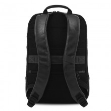 PURO Byday Classic - Plecak ze skóry ekologicznej z zewnętrzym portem USB Notebook 15.6" / tablet (czarny)