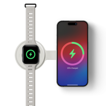 Native Union Voyage 2-in-1 Qi2 Wireless Charger - bezprzewodowa ładowarka podróżna Qi2 15W do dwóch urządzeń kompatybilna z MagS