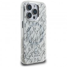 Karl Lagerfeld IML Karl Script Pattern MagSafe - Etui iPhone 16 Pro (biały)
