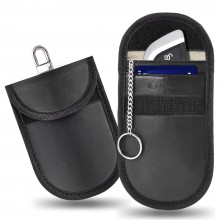 KLATKA FARADAYA TECH-PROTECT KLR100 POUCH KEYLESS RFID SIGNAL BLOCKER CASE BLACK/BLACK