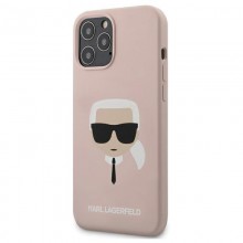 Karl Lagerfeld Silicone Ikonik Karl`s Head - Etui iPhone 12 Pro Max (różowy)