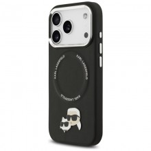 Karl Lagerfeld Karl & Choupette Pins MagSafe - Etui iPhone 17 Pro Max (czarny)