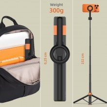 TECH-PROTECT L10S MAGSAFE BLUETOOTH SELFIE STICK TRIPOD BLACK/ORANGE