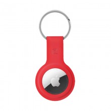 Crong Silicone Case with Key Ring – Brelok do Apple AirTag (czerwony)