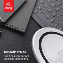Crong PowerSpot Fast Wireless Charger – Bezprzewodowa ładowarka Qi 15W USB-C (Shadow Black)