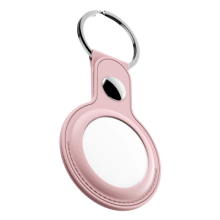 KeyBudz AirTag Keyring - skórzane etui ochronne do AirTag 2- pack (Blush Pink)
