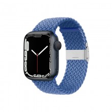 Crong Wave Band – Pleciony pasek do Apple Watch 38/40/41 mm (niebieski)