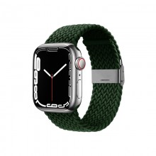 Crong Wave Band – Pleciony pasek do Apple Watch 42/44/45 mm (zielony)