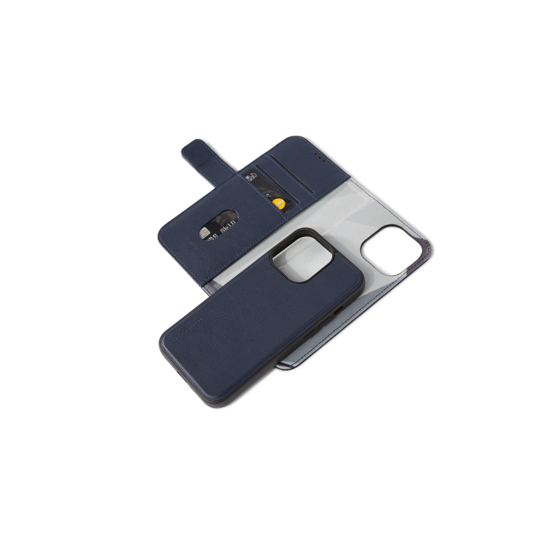 Decoded Detachable Wallet – skórzana obudowa ochronna do iPhone 13 Pro kompatybilna z MagSafe (granatowa)