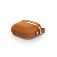 Moshi Pebbo Luxe – Etui AirPods 3 z odpinanym paskiem na rękę (Caramel Brown)