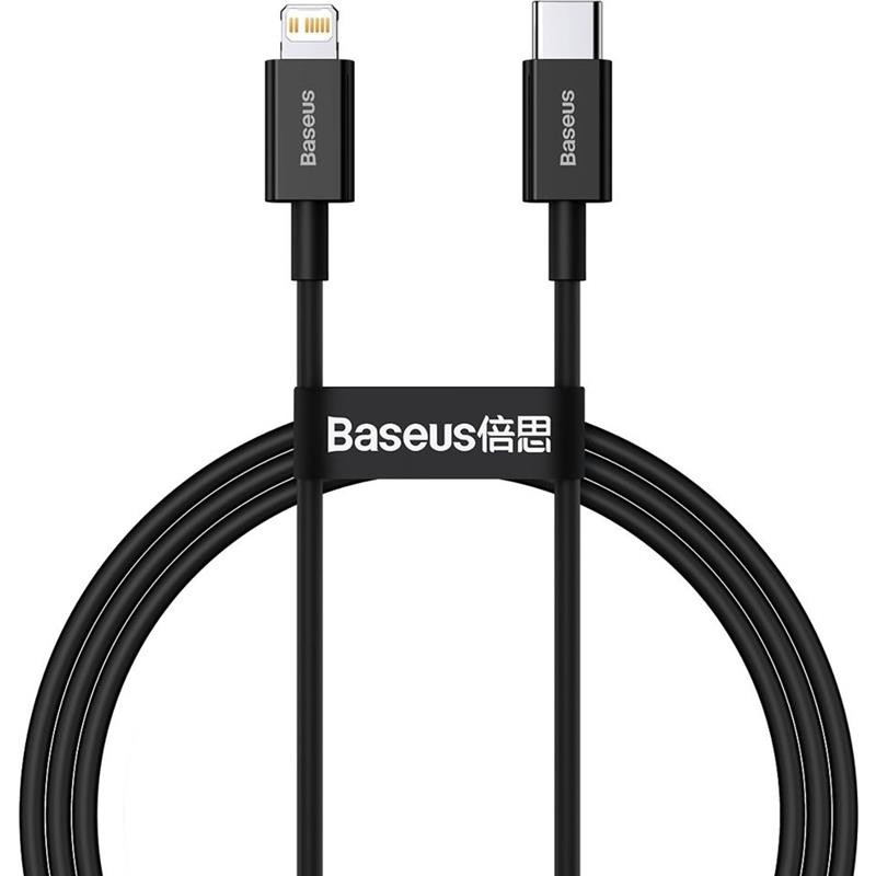 Baseus Superior Series - Kabel  połączeniowy USB-C do Lightning PD 20W 1m (czarny)