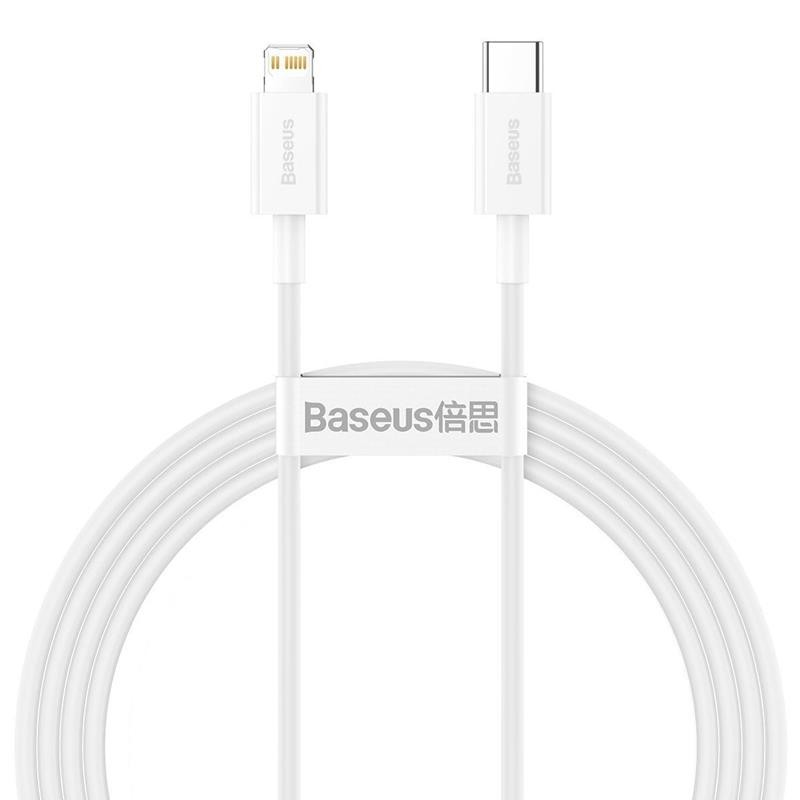 Baseus Superior Series - Kabel  połączeniowy USB-C do Lightning PD 20W 1m (biały)