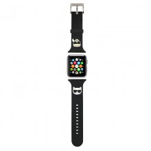 Karl Lagerfeld Silicone Karl & Choupette Heads – Pasek do Apple Watch 42/44/45 mm (czarny)