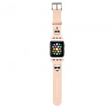 Karl Lagerfeld Silicone Karl & Choupette Heads – Pasek do Apple Watch 38/40/41 mm (różowy)