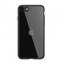 Crong Clear Cover - Etui iPhone SE (2022/2020) / 8 / 7 (czarny)