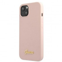 Guess Silicone Script MagSafe - Etui iPhone 13 (różowy)
