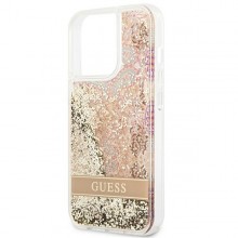 Guess Liquid Glitter Paisley - Etui iPhone 13 Pro Max (złoty)