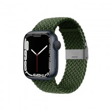 Crong Wave Band – Pleciony pasek do Apple Watch 38/40/41 mm (zielony)