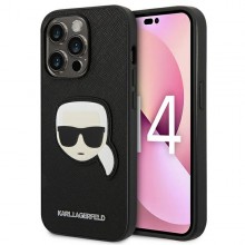 Karl Lagerfeld Saffiano Karl Head Patch Case – Etui iPhone 14 Pro Max (czarrny)