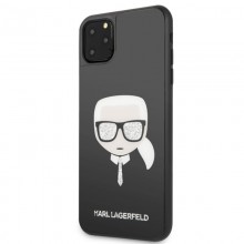 Karl Lagerfeld Double Layers Glitter Head - Etui iPhone 11 Pro Max (Black)