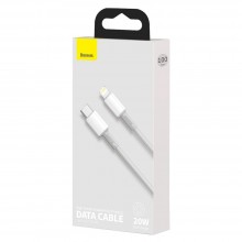 BASEUS DATA PD20W TYPE-C TO LIGHTNING CABLE 100CM WHITE
