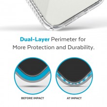 Speck Presidio Perfect-Clear with Grips + MagSafe - Etui iPhone 14 Pro z powłoką MICROBAN (Clear)