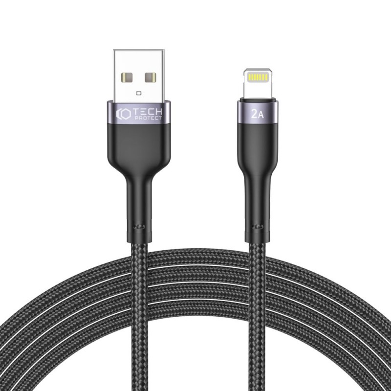 TECH-PROTECT ULTRABOOST LIGHTNING CABLE 2.4A 200CM BLACK