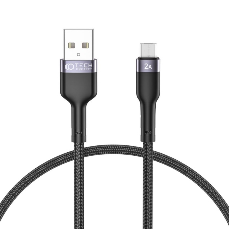 TECH-PROTECT ULTRABOOST MICRO-USB CABLE 2.4A 25CM BLACK