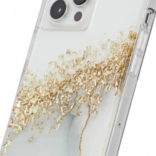 Case-Mate Karat - Etui iPhone 13 zdobione złotem (Marble)